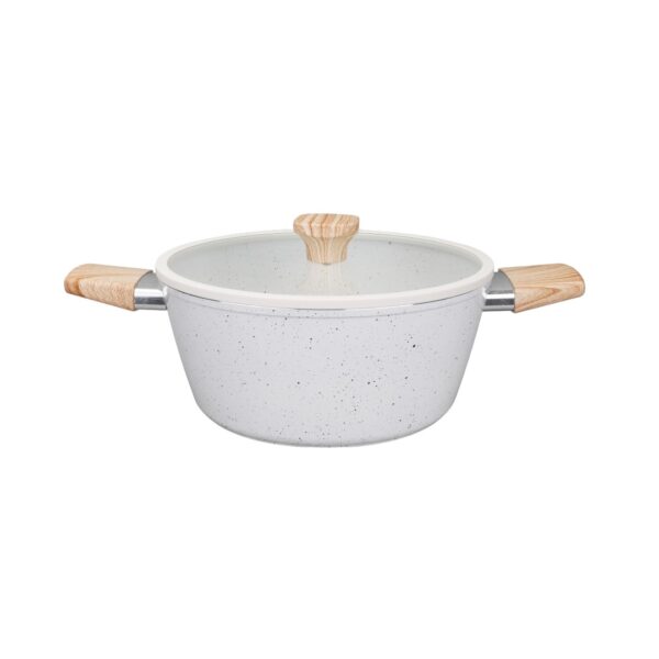 CAÇAROLA BACCANI 24 CM - INDUÇÃO - REVESTIMENTO CERÂMICO - COR CREME